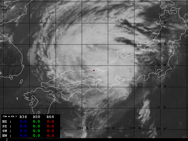 2023年 台風7号 リアルタイム衛星画像