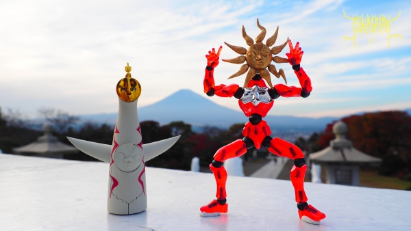 ジャークノイド・タローマンｖｓ太陽の塔ロボｊｒ＠富士仏舎利塔平和公園