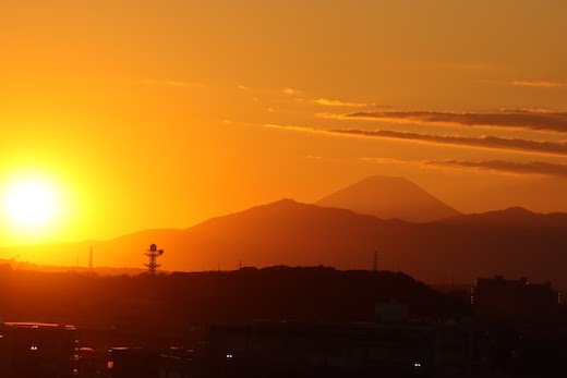富士山と夕焼け１