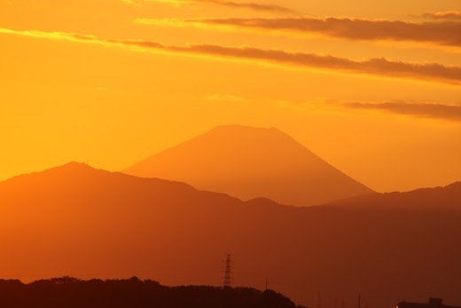 富士山と夕焼け２