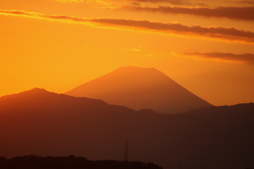 富士山と夕焼け３