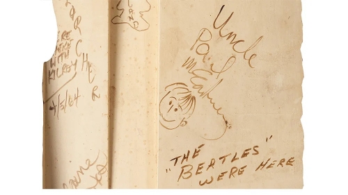 The Beatlesは1964年にエド・サリヴァンの壁に署名を追加した。今では最大100万ドルを手に入れることができる。