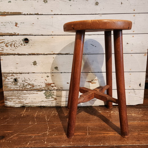 古家具 和アンティークな丸椅子(木製スツール) - [家具]チェア・ソファ